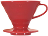 Hario V60 Ceramic Coffee Dripper, Size 02, Red