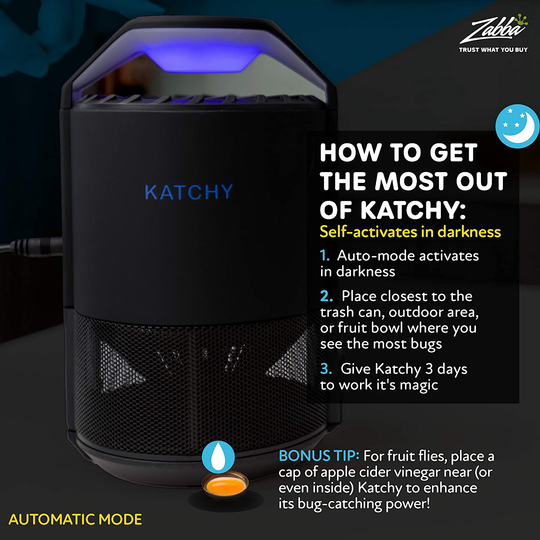 Indoor Insect and Flying Bugs Trap Fruit Fly Gnat Mosquito Killer with UV Light Fan Sticky Glue Boards No Zapper 