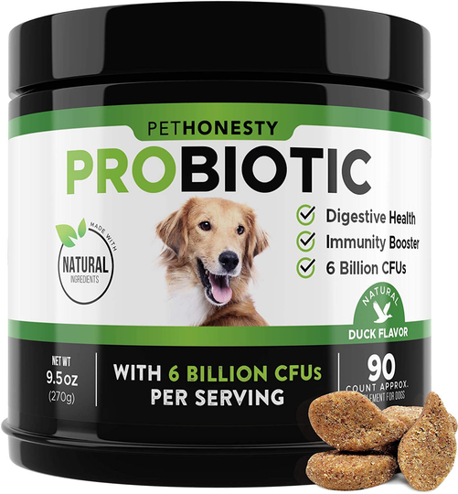 PetHonesty Probiotics for Dogs - All-Natural Advanced Dog Probiotics Chews with Prebiotics & Pumpkin, Helps with Dog Diarrhea and Constipation, Improves Digestion, Allergy, Immunity & Health