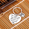 Loss of Pet Memorial Keychain Dog Cat Remembrance Jewelry Pet Sympathy Gift Dog Remembrance for Women Men No Longer by My Side Forever in My Heart Key Ring
