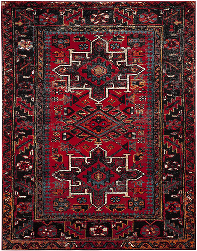 Safavieh Vintage Hamadan Collection VTH211M Oriental Traditional Persian Non-Shedding Stain Resistant Living Room Bedroom Runner, 2'3" x 8' , Light Blue / Black