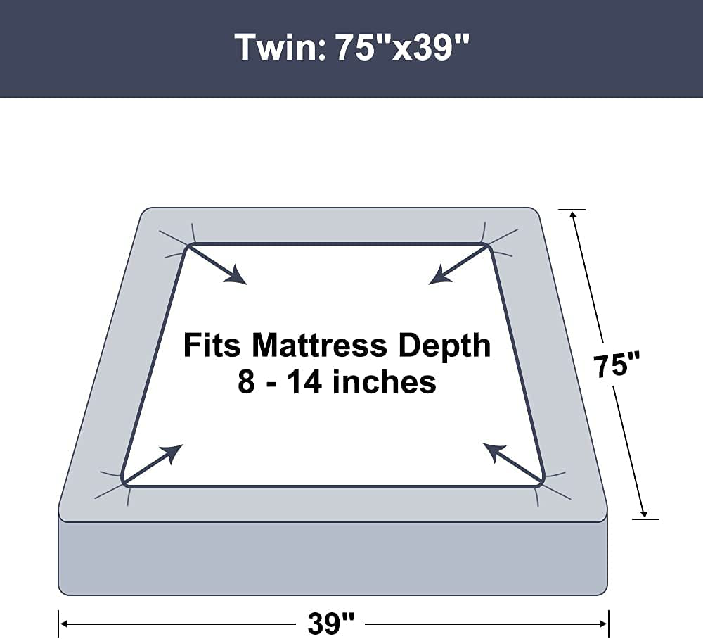 Holawakaka King Mattress Protector Waterproof, Breathable Noiseless Mattress Pad Cover Quilted Fitted with Deep Pocket up to 16" Depth (Black, King)