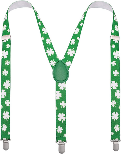 St Patricks Day Suspenders - Men's Suspenders with Clips - Many Colors to Choose From