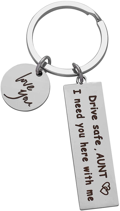 Drive Safe Keychain I Love You Mom Daddy Grandma Grandpa I Need You Here With Me Gift Keychain for Driver