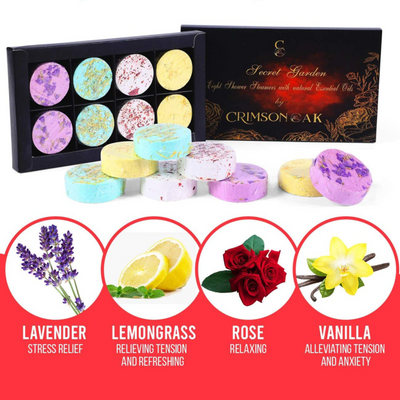 8 Piece Essential Oil Shower Steamers Aromatherapy Gift Set 