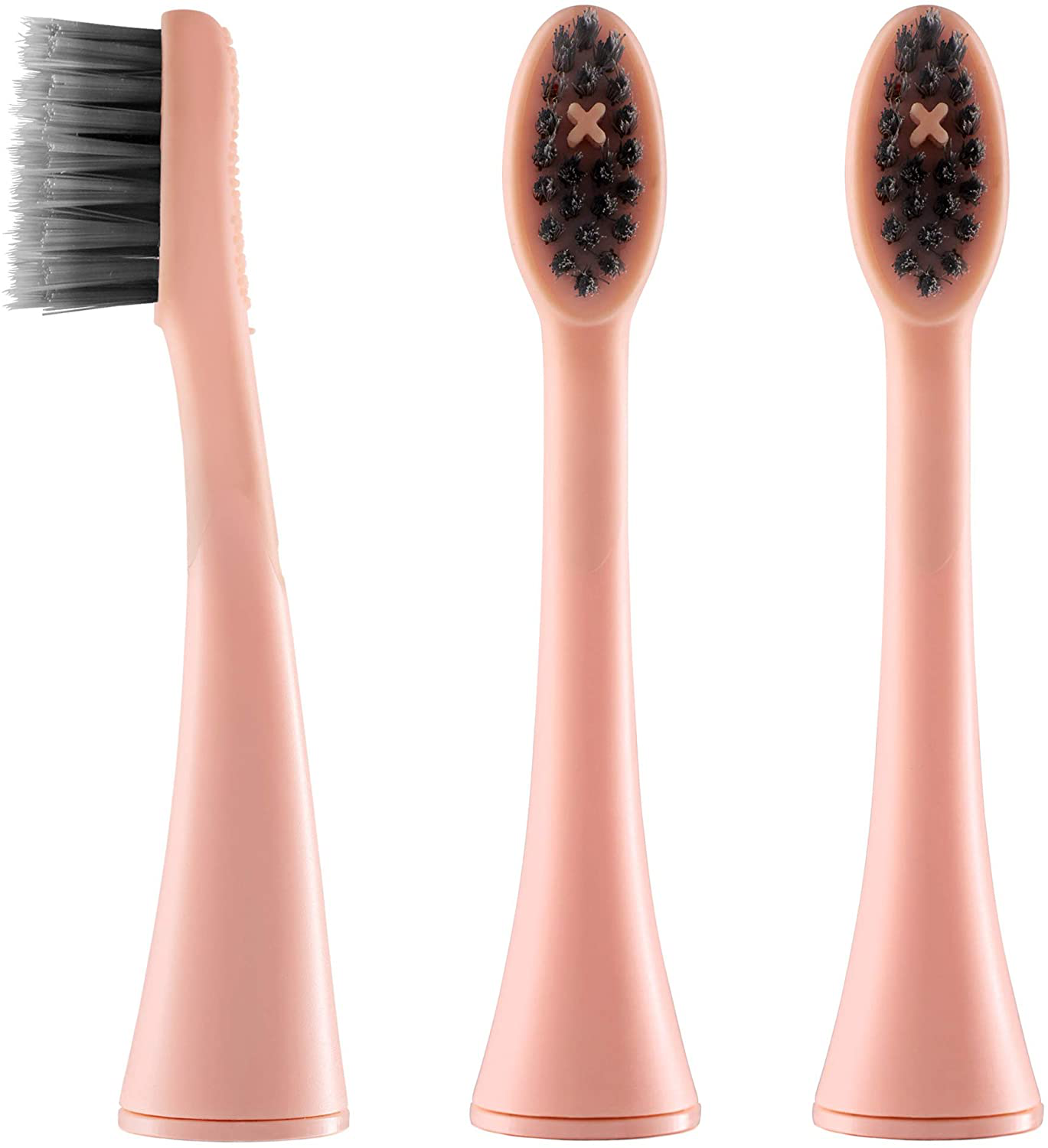 3 Pack BURST Replacement Electric Toothbrush Heads, Charcoal Bristles, BURST Sonic Toothbrush Compatible, Deep Clean, Healthier Smile