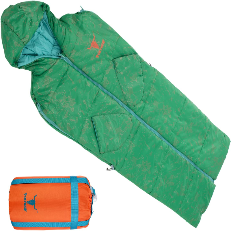 Wearable Sleeping Bag with Zippered Holes for Arms and Feet Lightweight, Waterproof