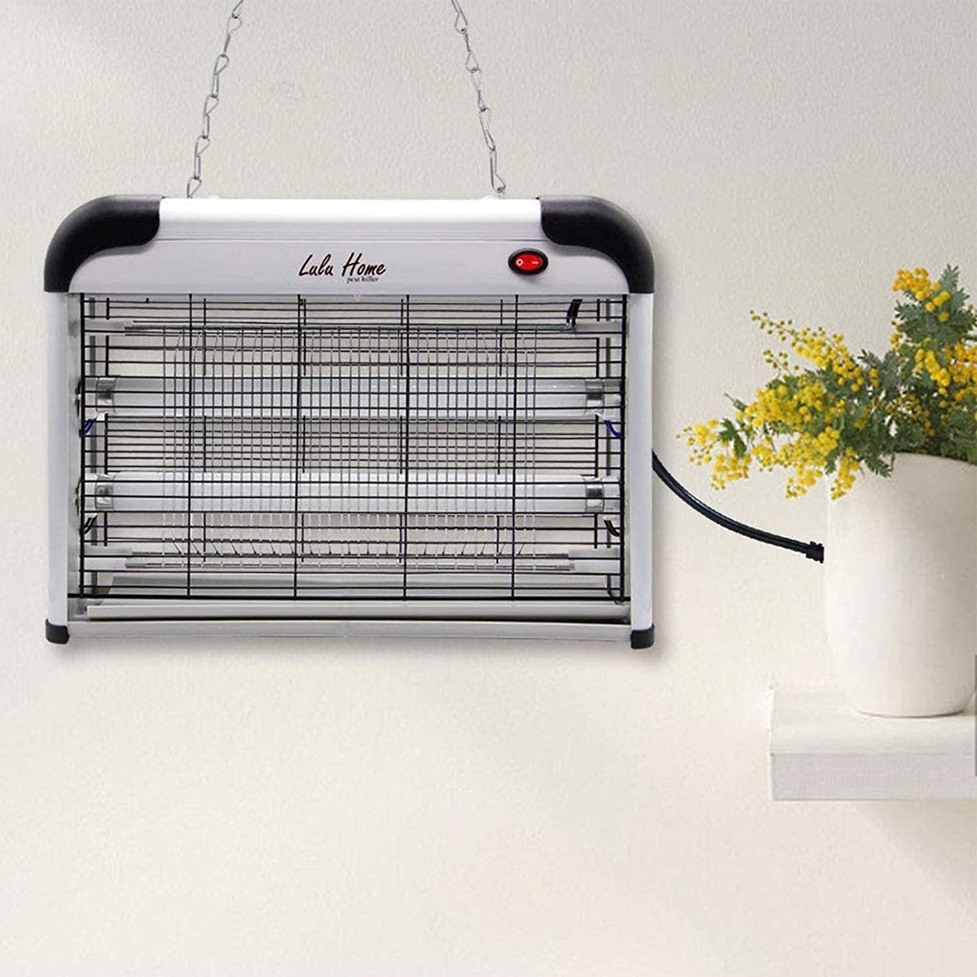 Lulu Home Electric Bug Zapper, Aluminium Indoor Insect Killer for Mosquito, Bug, Fly with Powerful 2800V Grid 20W Bulbs