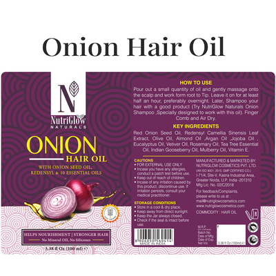 NUTRIGLOW NATURAL'S Onion Hair Mask With Jojoba Oil & Hydrolyzed Keratin For Dry & Damaged Hair, Deep Conditioning, Healthy Hydrated Hair, Reduce Hair Breakage | For Hair Growth (200 gm) 7.05 Ounce
