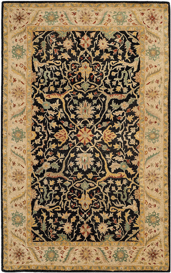 Safavieh Antiquity Collection AT14B Handmade Traditional Oriental Premium Wool Accent Rug, 2'3" x 4', Black