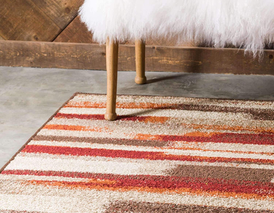 Unique Loom Autumn Collection Casual Gradient Warm Toned Area Rug, 2 x 3 Feet, Multi/Beige