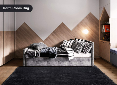 Merelax Soft Modern Indoor Large Shaggy Rug for Bedroom Livingroom Dorm Kids Room Home Decorative, Non-Slip Plush Fluffy Furry Fur Area Rugs Comfy Nursery Accent Floor Carpet 5x8 Feet, Blush