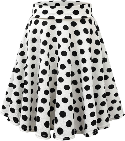Urban CoCo Women's Basic Versatile Stretchy Flared Casual Mini Skater Skirt