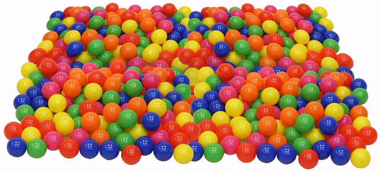 Click N' Play Pack of 200 Phthalate Free BPA Free Crush Proof Plastic Ball, Pit Balls - 6 Bright Colors in Reusable and Durable Storage Mesh Bag with Zipper