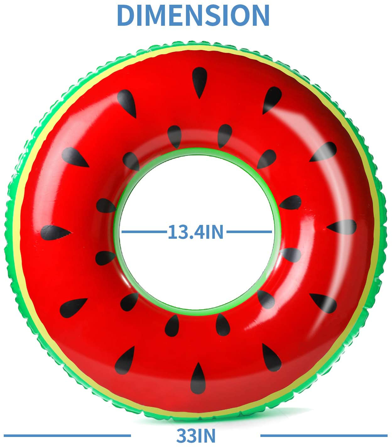 KIDPAR 4 Pcs Pool Floats for Adults Kids with 2 Pcs Cup Holders,Inflatable Large Fruit Swimming Tubes Rings Rafts for River Tubing Games,Summer Outdoor Fun,Beach Toy Lake Time 33 Inches
