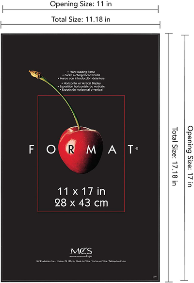 MCS Format Frames, 4 x 4 in, Black