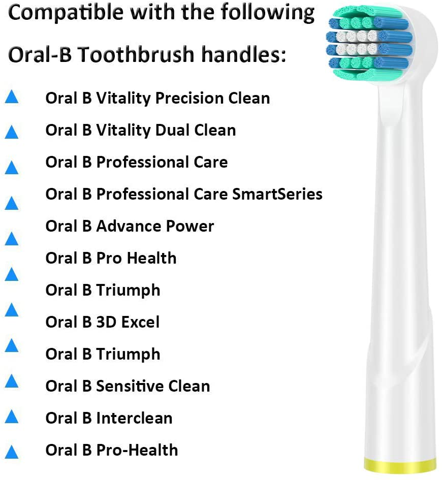 Replacement Toothbrush Heads for Oral B Braun Electric Toothbrush - 16 Pack Compatible with Oral B Cross Action/Pro1000/9000/ 500/3000/8000 Toothbrush