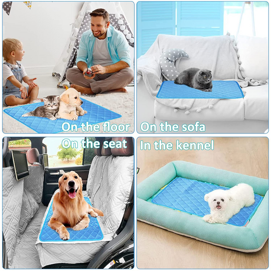 Pet Cooling Mat - Foldable Washable Cooling Pads for Indoor Outdoor