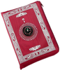 Pocket Prayer Mat Light and Muslim Travel Praying Rug Portable with Compass Muslim Prayer Rug Qibla Finder and Booklet Red Color Islamic Gift Muslim Portable Waterproof
