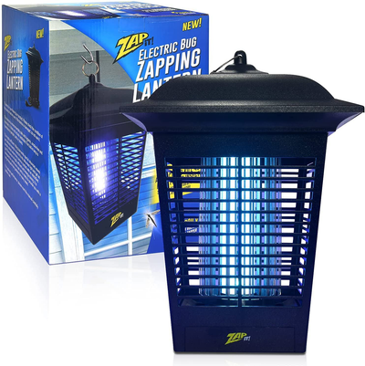 ZAP IT! Electric Indoor/Outdoor Bug Zapper (3,000 Volt) Waterproof 360 Degree Mosquito, Bug, and Insect Killer - Non-Toxic Attractant UV Light and Electric Shock - Bug Collector to Easily Clean