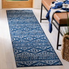 Safavieh Tulum Collection TUL272N Moroccan Boho Tribal Non-Shedding Stain Resistant Living Room Bedroom Runner, 2' x 13' , Navy / Ivory