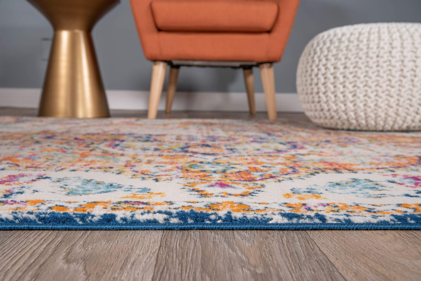 Rugshop Vintage Distressed Bohemian Runner Rug 2' x 7' Ivory