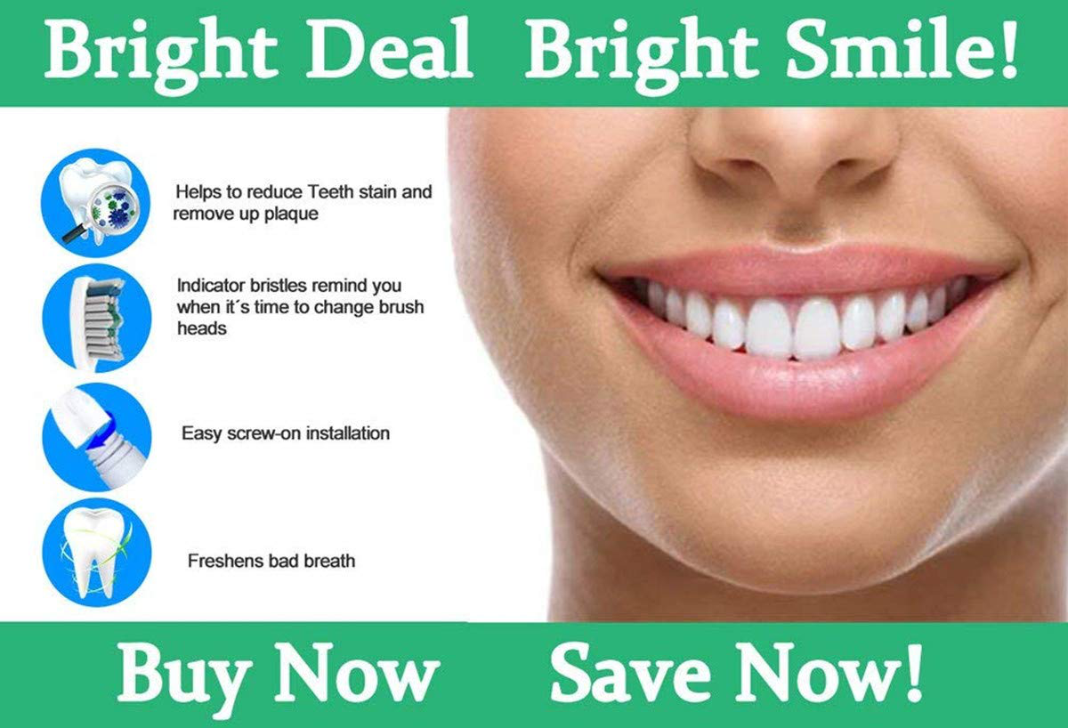 Brightdeal Replacement Brush Heads Compatible with Philips Sonicare Toothbrush Essence Xtreme Elite and Advance HX7022/66, 6-Pack