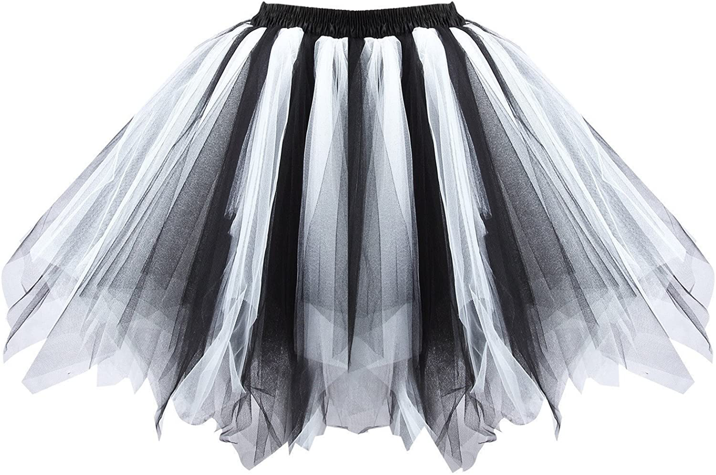 Honeystore Women's Short Vintage Ballet Bubble Puffy Tutu Petticoat Skirt