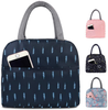 Buringer Reusable Insulated Lunch Bag Cooler Tote Box with Front Pocket Zipper Closure for Woman Man Work Picnic or Travel (Heart Leopard)