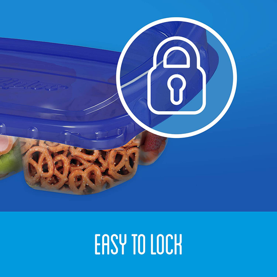 Ziploc Food Storage Meal Prep Containers Reusable for Kitchen Organization, Smart Snap Technology, Dishwasher Safe, Divided Rectangle, 2 Count