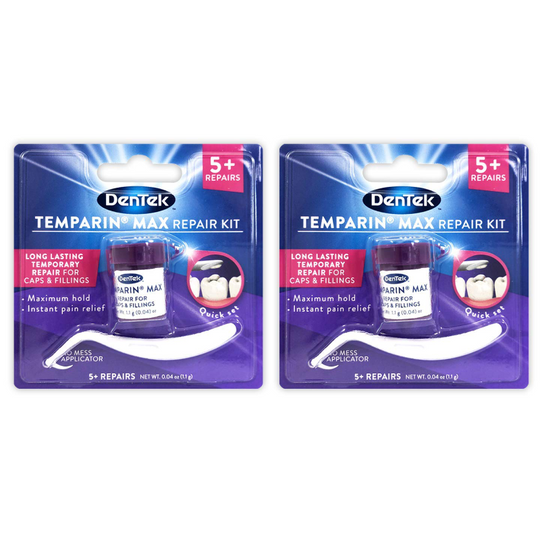 2 Pack DenTek Temparin Max Lost Filling and Loose Cap Repair Kit 