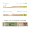 Rain Organic Bamboo Baby Toothbrush - 100% Safe Infant Toddler Kids Toothbrush 6 to 12 Months and Up, Natural BPA-Free Biodegradable Wood Toothbrush Extra Soft Bristles Children's Dental Care (1 Pack)