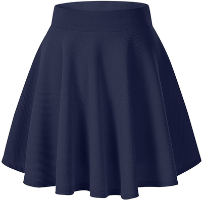 Urban CoCo Women's Basic Versatile Stretchy Flared Casual Mini Skater Skirt