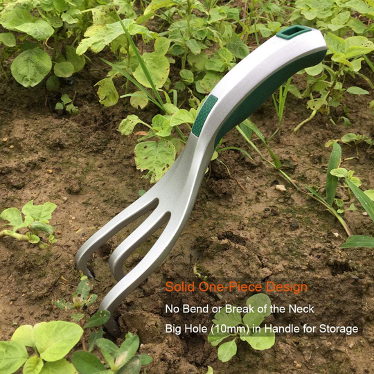 CFCT Garden Hand Cultivator, Min Hand Rake with Broad Sturdy Claw, Scratch Tool for Weeding, Aerating, Cultivating, Aluminum Light Weight, Bend Proof Ergonomic Design
