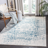 Safavieh Madison Collection MAD603J Oriental Snowflake Medallion Distressed Non-Shedding Living Room Bedroom Accent Area Rug, 4' x 6', Teal / Ivory