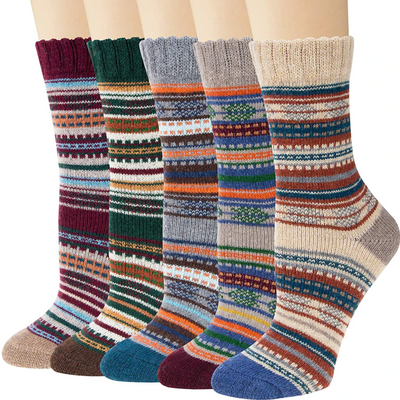Women's Thick Knit Wool Sock Set