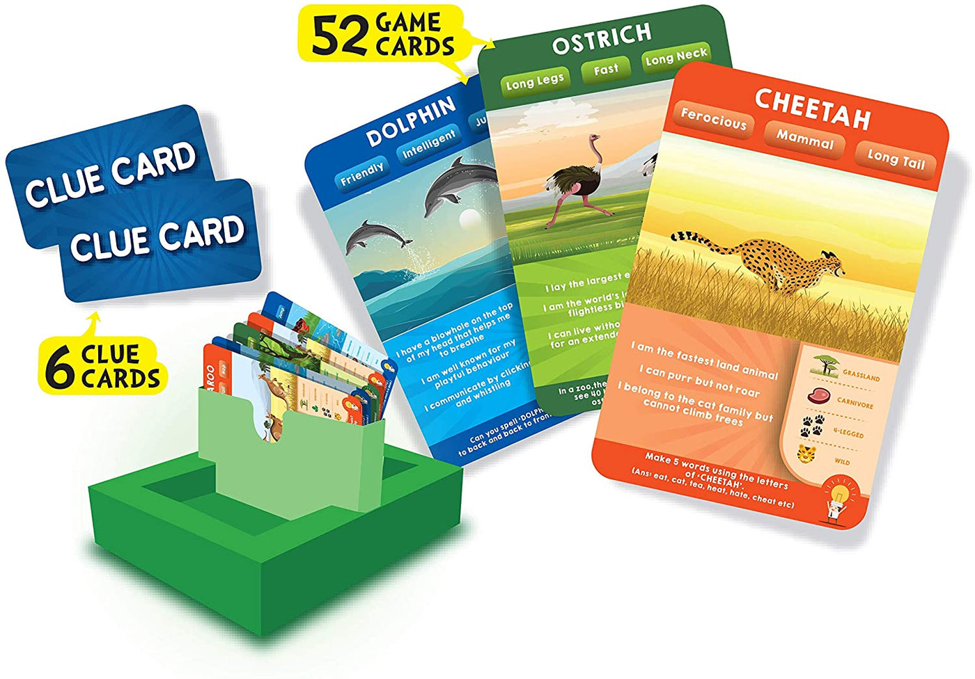 Skillmatics Educational Game : Animal Planet - Guess in 10 (Ages 6-99) | Card Game of Smart Questions | General Knowledge for Kids, Adults and Families | Gifts for Boys and Girls