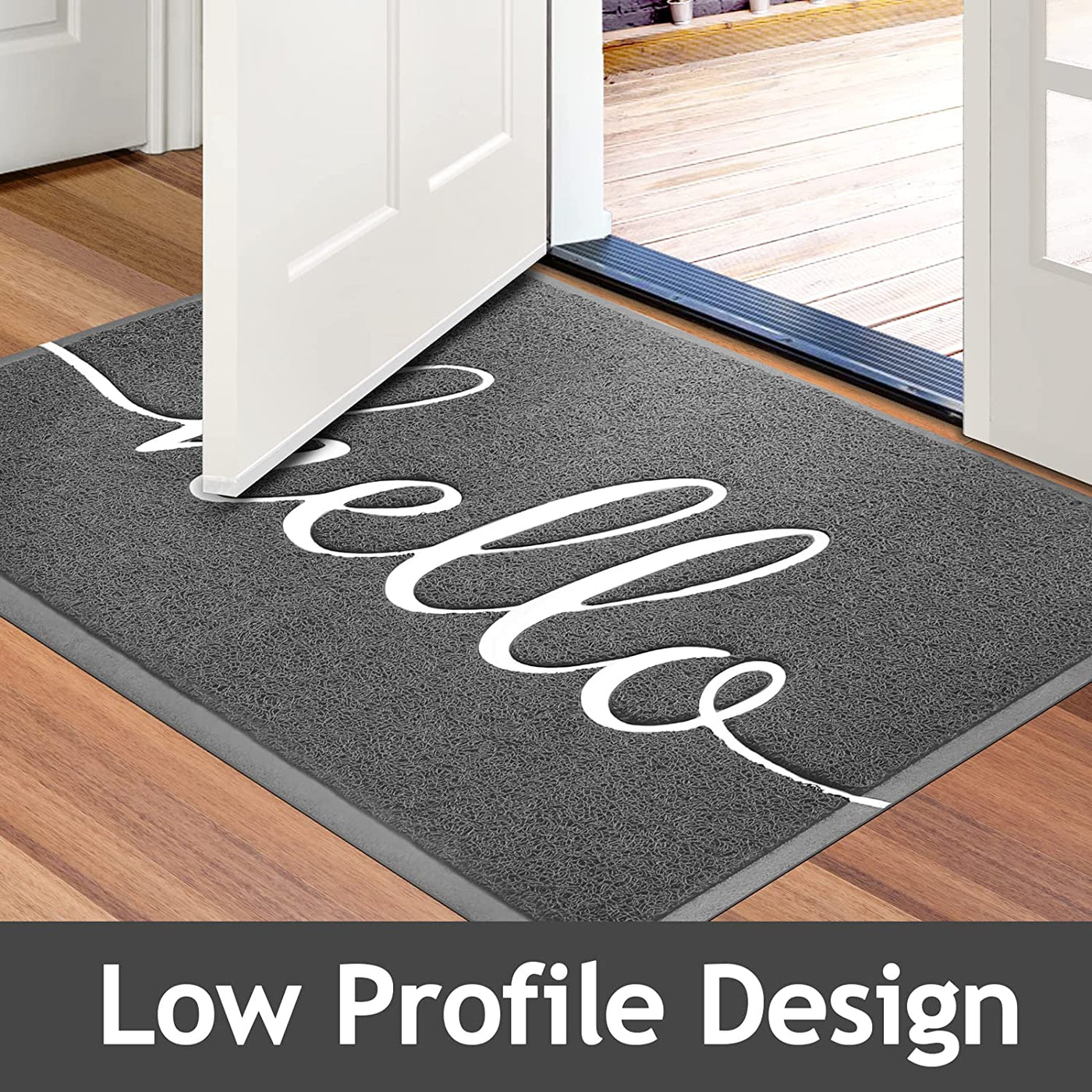 36"x 24" Grey Welcome Mat 