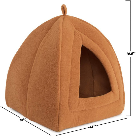 Plush Cozy Kitty Igloo Bed