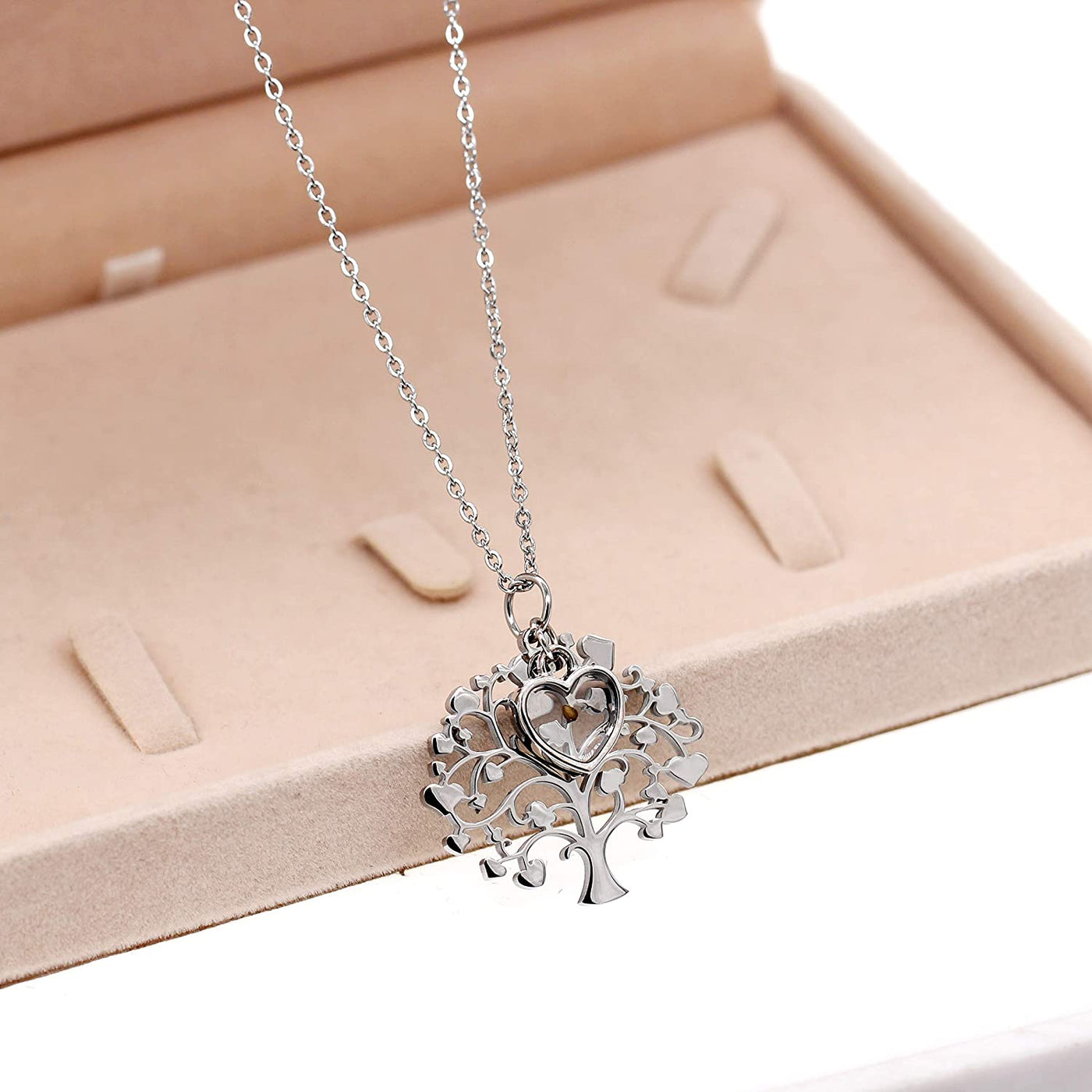 Women's Stainless Steel Tree Of Life Pendant Necklace