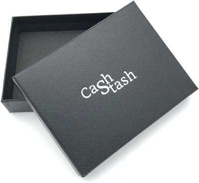 Cash Stash Leather Money Clip Slim Minimalist Wallet with RARE EARTH Magnets Plus RFID Theft Protection
