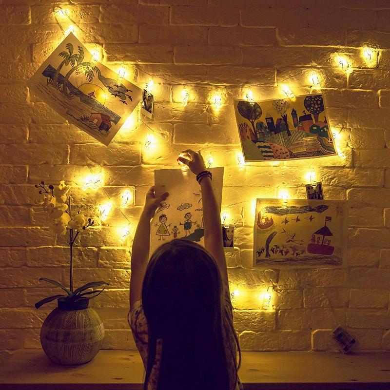 Battery Operated LED Hanging Decorative Picture Photo Clip String Lights