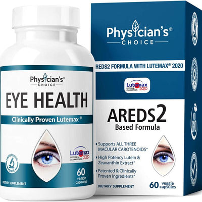 Areds 2 Eye Vitamins (Clinically Proven LuteMax 2020) Lutein and Zeaxanthin Supplement, Supports Eye Strain, Dry Eye and Vision Health, 2 Award Winning Eye Ingredients Plus Bilberry Extract