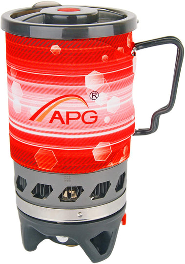 APG Portable Gas Stove Personal Cooking System Backpacking Outdoor Burner Hiking Camping Equipment Heat Exchanger Pot