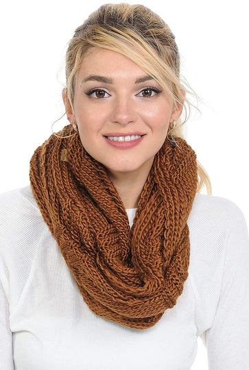 Basico Infinity Scarf | Winter Crochet Knit Scarf in One Size