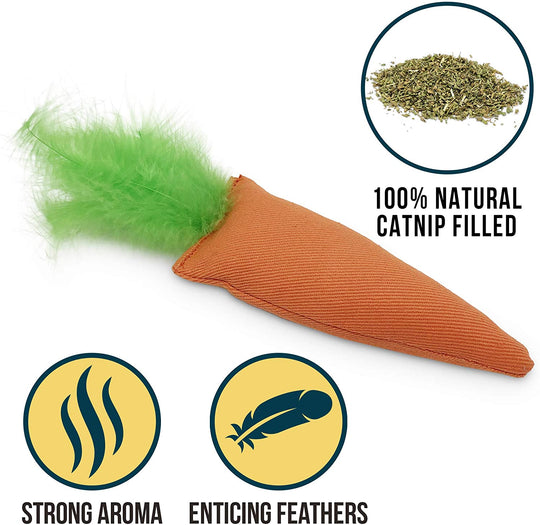 OurPets 100 Percent North American Catnip Filled Cat Toys (Interactive Cat Toys for Indoor Cats, Kitten Toy,Cat Chew Toy & Catnip Toys for Cats) Great for Cats who Enjoy Catnip & Interactive Cat Toys