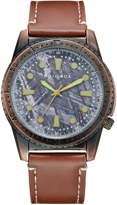 BRIGADA Men's Watches Business Casual Quartz Wrist Watches for Mature Men Waterproof of Analog