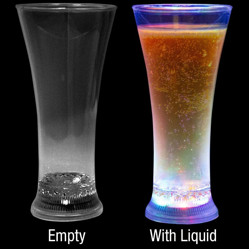 Liquid Activated Multicolor LED Pilsner Glass - 13 oz