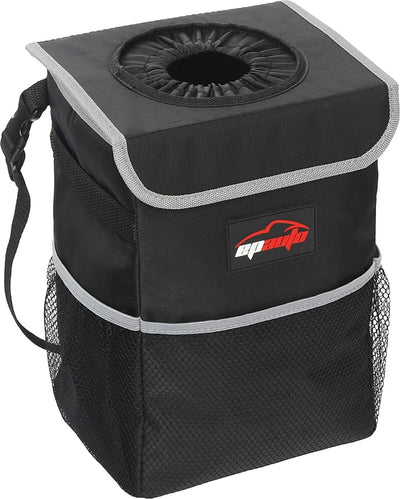 Waterproof Vehicle Trash Can with Lid and Storage