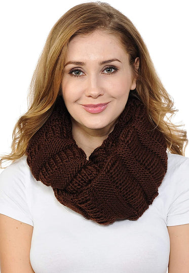 Basico Infinity Scarf | Winter Crochet Knit Scarf in One Size